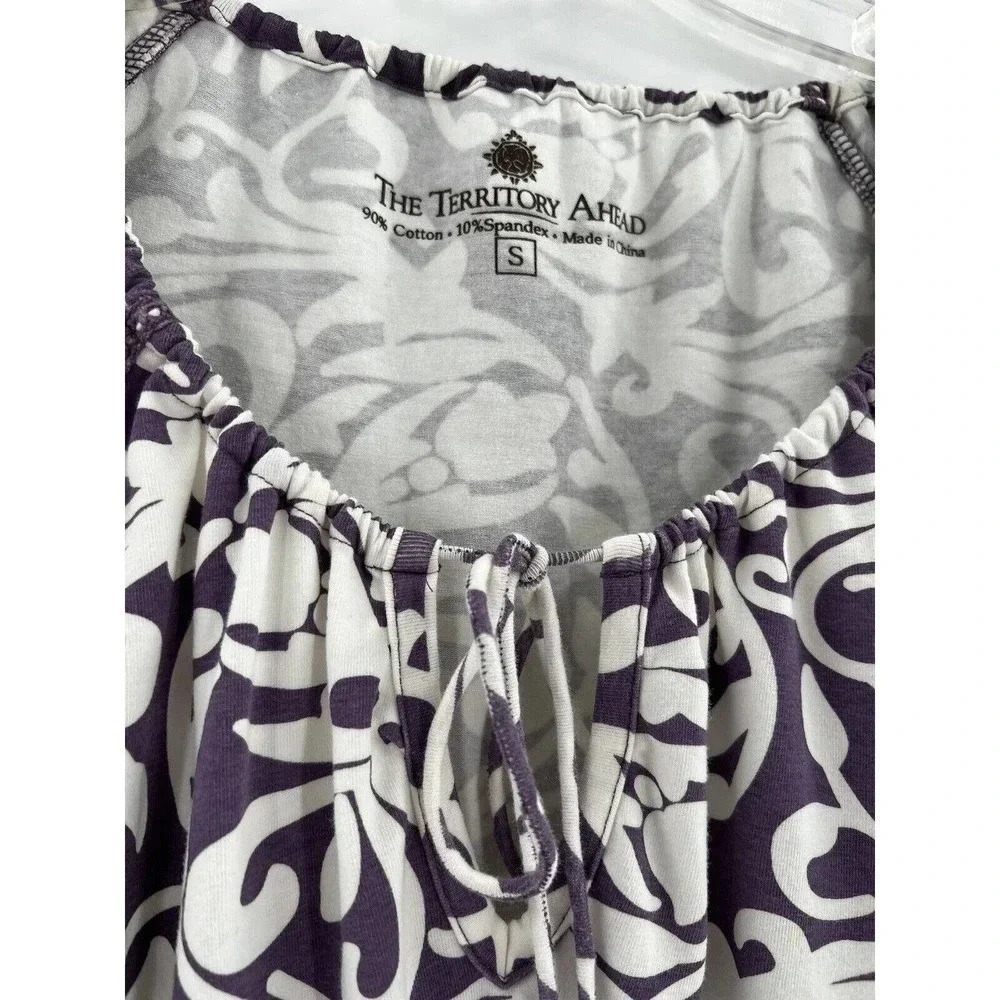 The Territory Ahead Women Purple Floral Casual Dress Small Excellent Condition